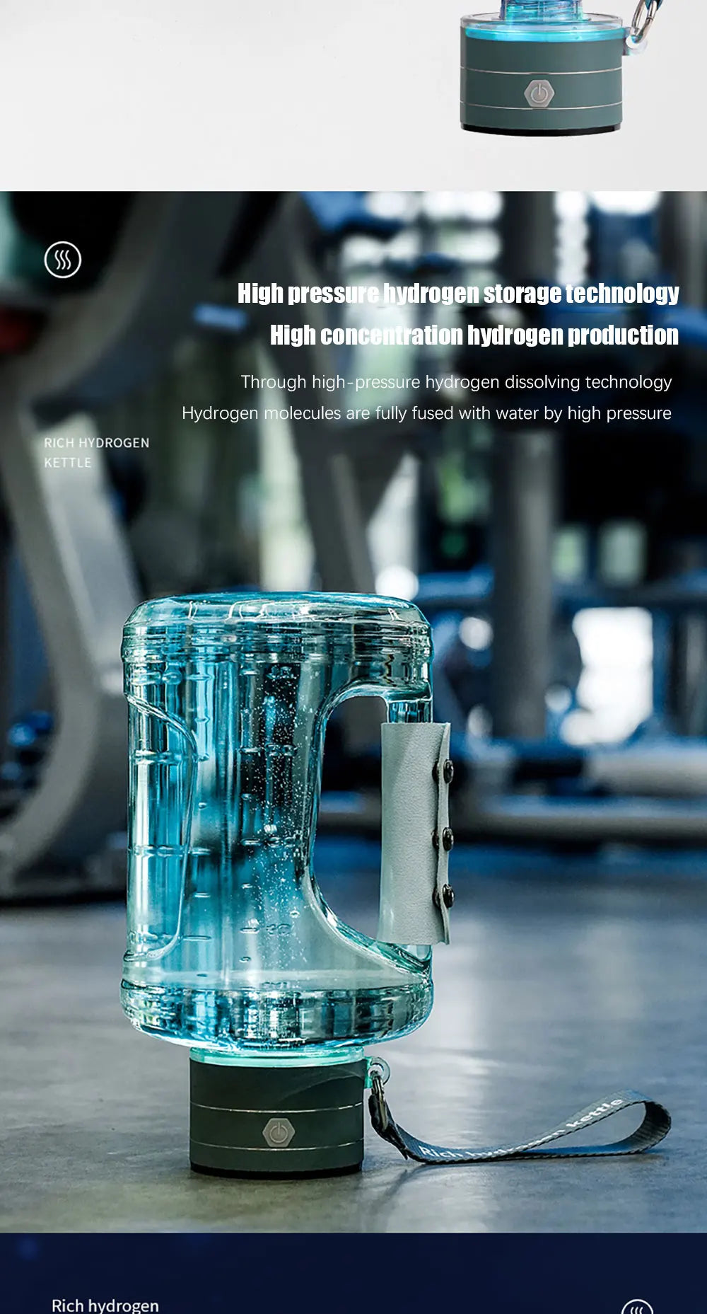 1.5L Hydrogen Water Bottle Hydrogen Rich Portable Sports Water Bottle Rich Molecular Hydrogen Water Generator Hydrogen Bottle