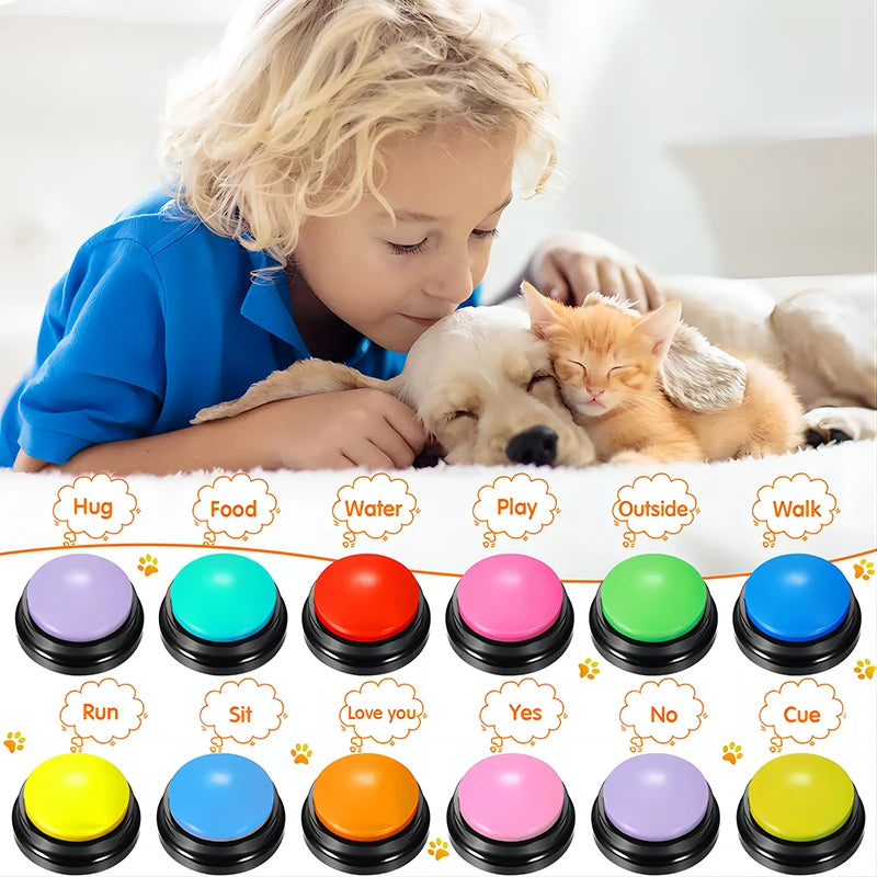 Dog Toys Funny Recordable Pet Travel Talking Pet Starters Pet Speaking Buttons Portable Cute Pet Supplies Communication Dog