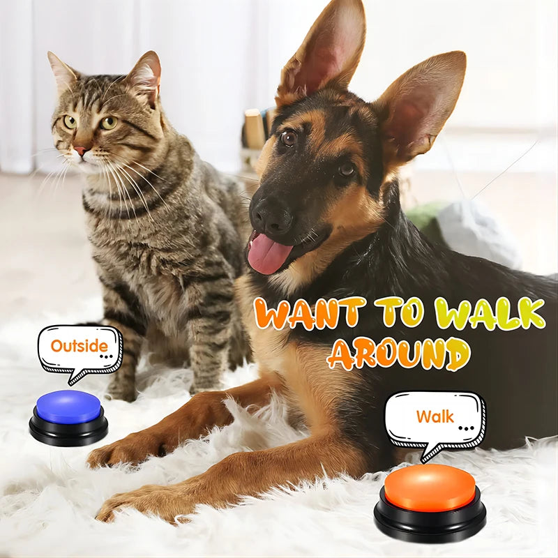 Dog Toys Funny Recordable Pet Travel Talking Pet Starters Pet Speaking Buttons Portable Cute Pet Supplies Communication Dog