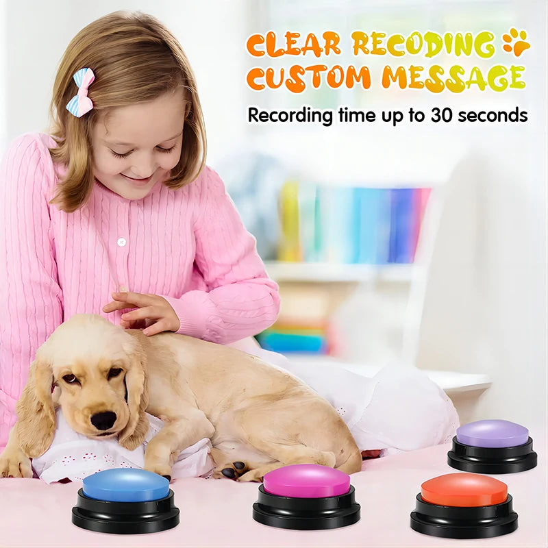 Dog Toys Funny Recordable Pet Travel Talking Pet Starters Pet Speaking Buttons Portable Cute Pet Supplies Communication Dog