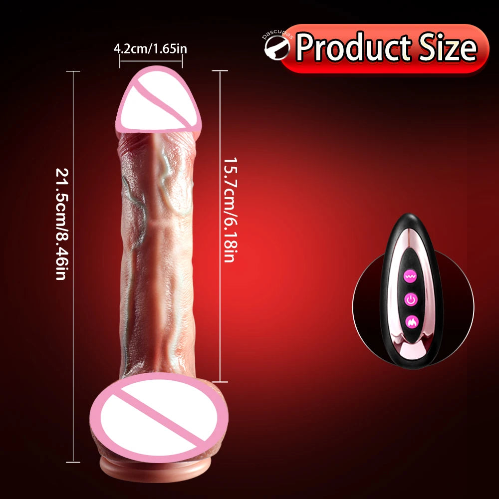 Realistic Dildo Vibrator Thrusting Penis Penetration Anal/Vagina Adult Toy Remote Control Telescopic Dick Sex Toys For Women 18+