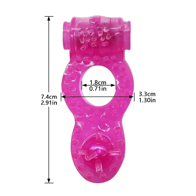 Penis Ring Vibrator Strong Penis Erect Cock Ring Crystal Butterfly Vibrating Rings Enhance Sex Ability Product Sex Toys For Men