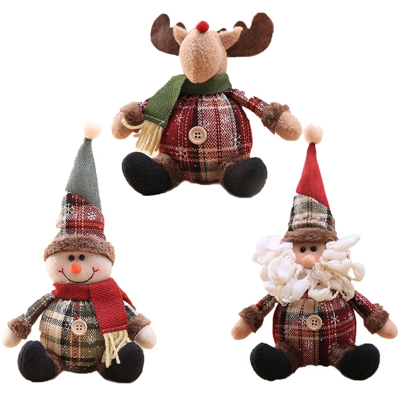 Santa Claus Doll Christmas Decorations Home Decor Table Elk Doll Christmas Ornaments Xmas Gifts