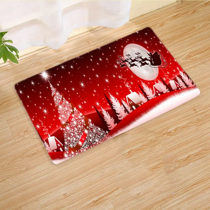 Christmas Door Mat Santa Claus Outdoor Carpet Decorations for Home