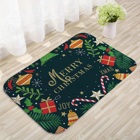 Christmas Door Mat Santa Claus Outdoor Carpet Decorations for Home