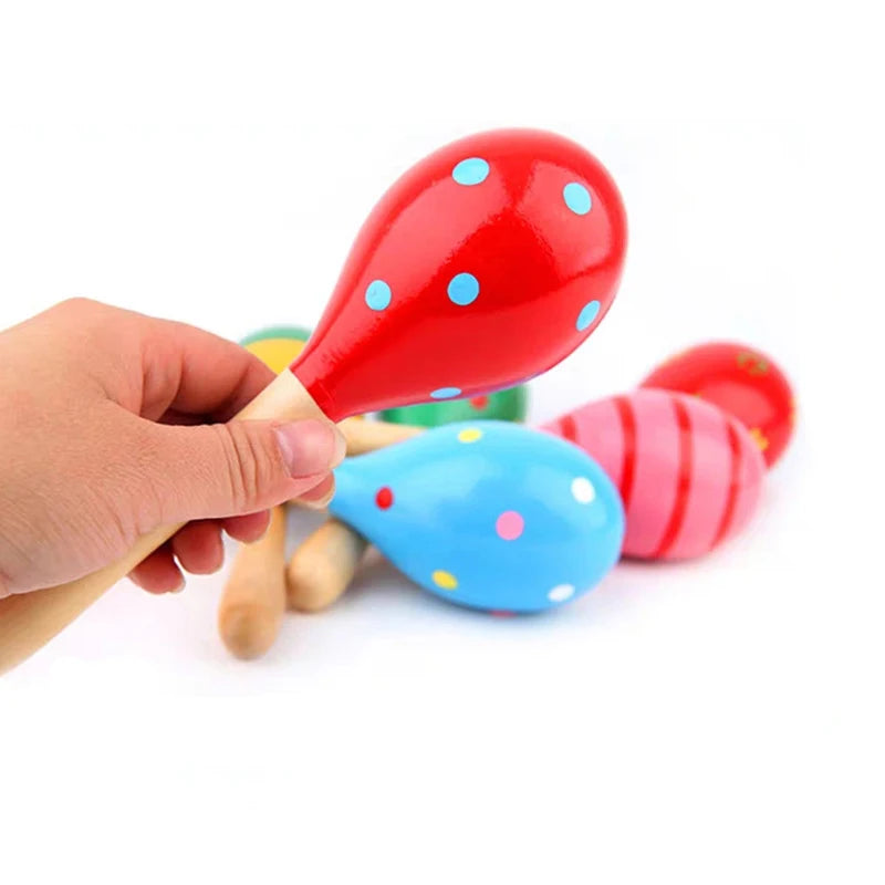 Montessori Wooden Rattles For Baby Crib Toys Baby Rattle Educational Musical Wooden Toys Children Games Baby Toys 0 12 Months