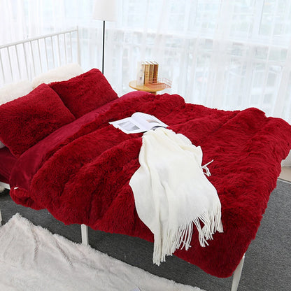 80x120cm Soft Fluffy Shaggy Warm Bed Sofa Bedspread Bedding Sheet Throw Blanket Blanket Christmas decorations for home Quilt