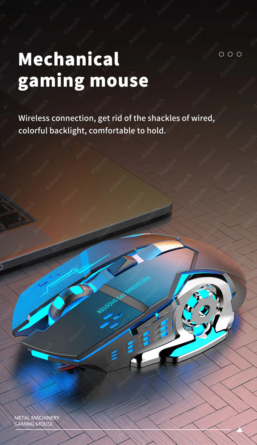 Bluetooth Mouse Gaming Computer Rechargeable Wireless Mouse USB Mechanical E-Sports Backlight PC Gamer Mouse For Computer