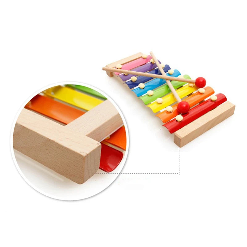 Montessori Wooden Rattles For Baby Crib Toys Baby Rattle Educational Musical Wooden Toys Children Games Baby Toys 0 12 Months