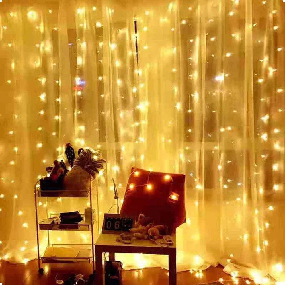 Christmas Lights Curtain Garland Christmas Decorations for Home Christmas Ornaments Xmas Gifts