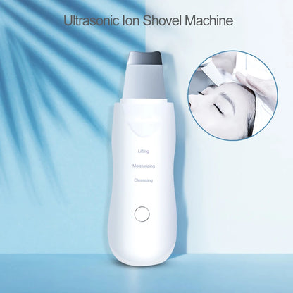 Ultrasonic Skin Scrubber Scrubber Deep Vibrate Facial Cleaner Shovel Face Scrubber Peeling Black Head Remover Facial Massager