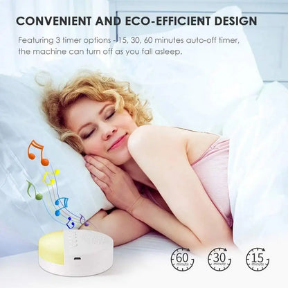 Baby Toy White Noise Machine With Night Light Timer And Memory Function Home Office Baby And Travel Portable Sleep Meter Therapy