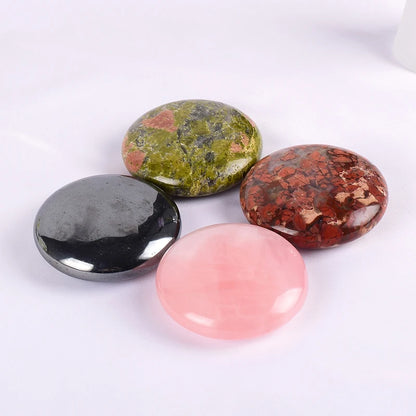 6.5*2  Big Hot Massage Stone Natural Stone And Quartz Healing Chakra SPA Reiki Crystal Body Back Hand Beauty Health Care Tool