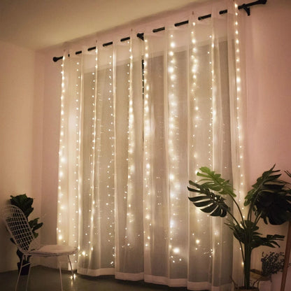 Christmas Lights Curtain Garland Christmas Decorations for Home Christmas Ornaments Xmas Gifts