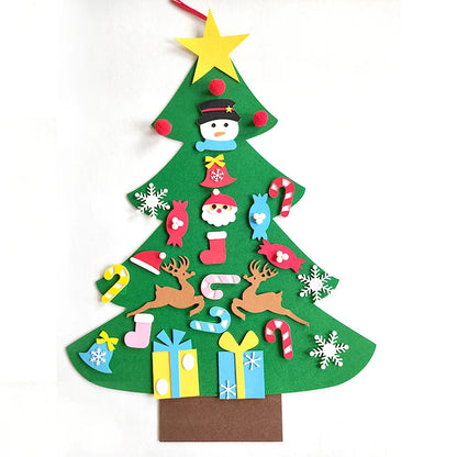 Felt Christmas Tree Decoration for Home, New Year, Christmas Ornaments Santa Claus