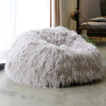 Soft Fluffy Wool Fur Bean Bag Cover,Without Filler,Sofa Lazy Couch Chair Kids Party Festival Baby Photography Show Props Stool