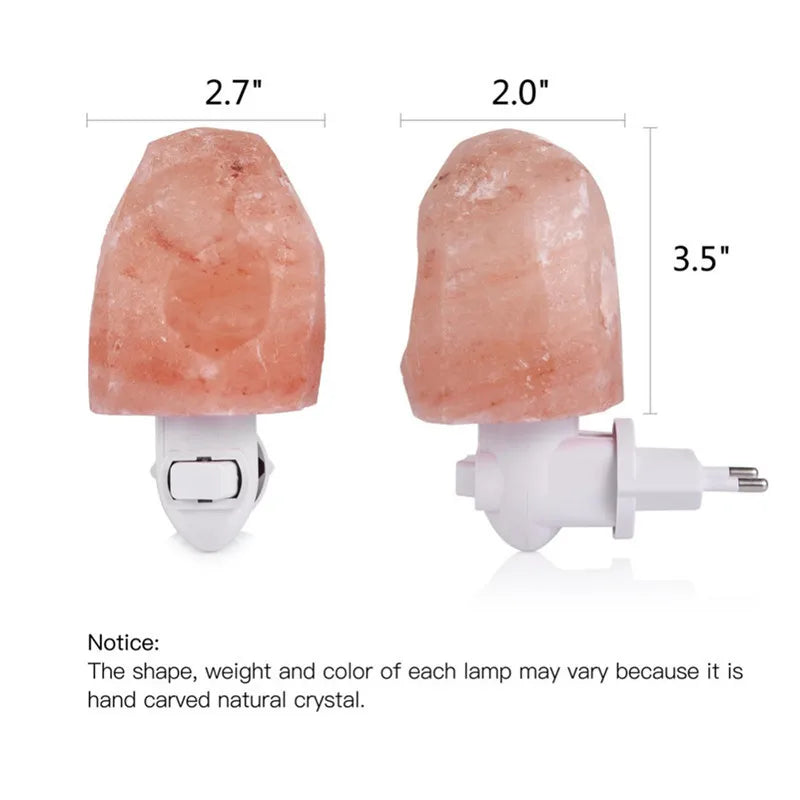 Natural Himalayan Salt Lamp Night Warm Mood Light Crystal Rock Bedside LED for Room Decoration