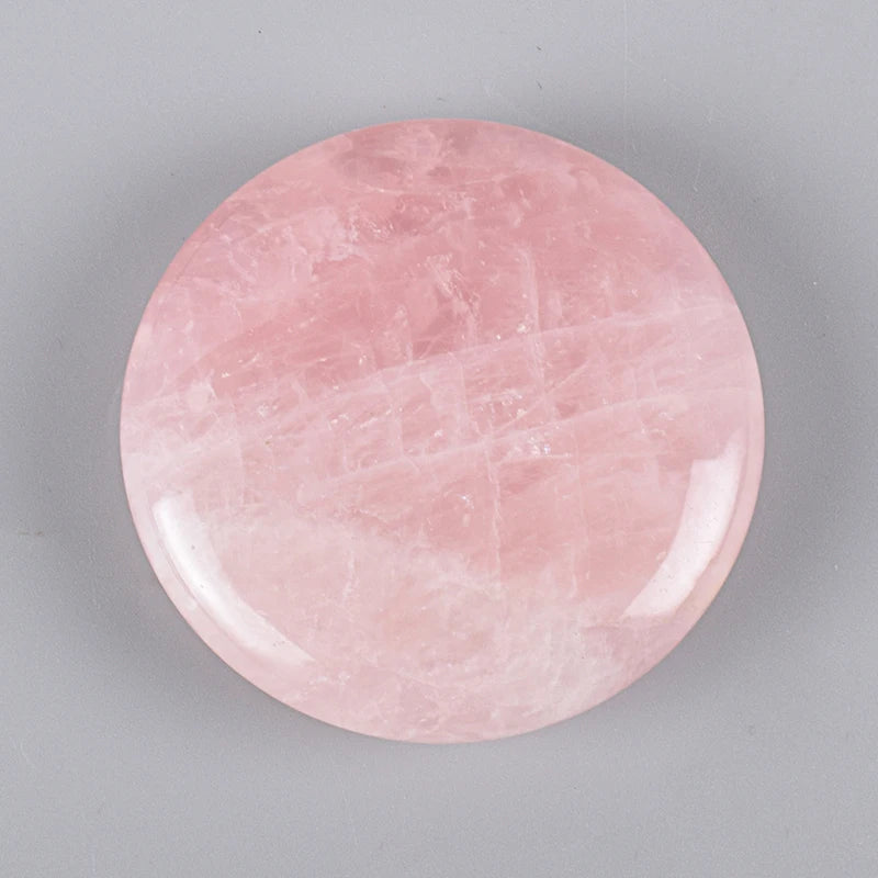 Big Hot Massage Stone Natural Chakra Palm stone Healing SPA Reiki Crystal Rose Quartz Beauty Health Care Energy Stone 60mm