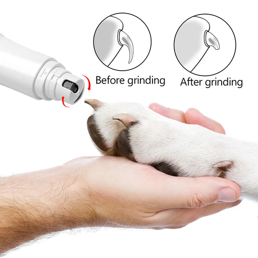 Electric Pet Nail Grinder File Trimmer Pro Grooming Tool Dog Claw Clipper Quiet Cat Paws Nail Grooming Trimmer Tools