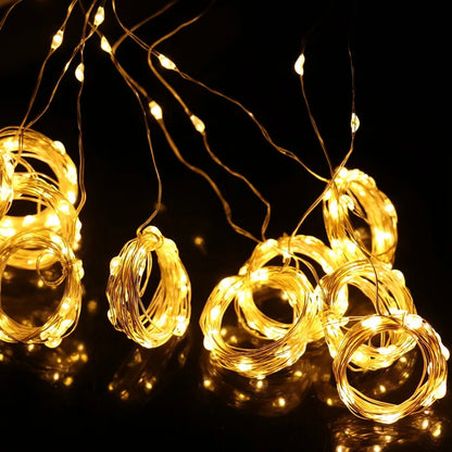 Christmas Lights Curtain Garland Christmas Decorations for Home Christmas Ornaments Xmas Gifts