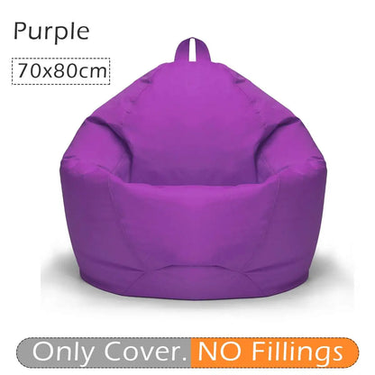 Big Beanbag Comfortable Lazy Sofa Cover Chairs Without Filler 420D Oxford Cloth Waterproof Lounger Seat Bean Bag Pouf Puff Couch