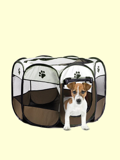 CAWAYI KENNEL Waterproof Eight-sided Cage Pet Delivery Room Removable Washable Folding Fence Oxford Waterproof Dog Tent Fences