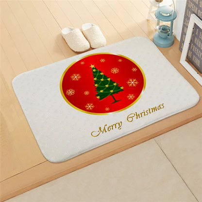 Christmas Mat Outdoor Carpet Doormat Santa Ornament Christmas Decoration Home Xmas Navidad Deco New Year Gift