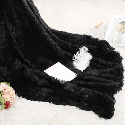 80x120cm Soft Fluffy Shaggy Warm Bed Sofa Bedspread Bedding Sheet Throw Blanket Blanket Christmas decorations for home Quilt