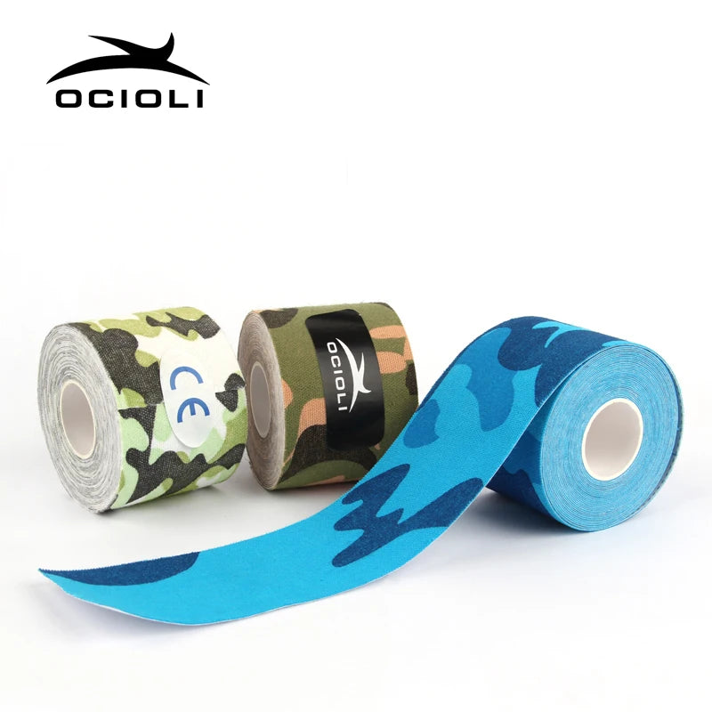 1 Roll Camouflage Kinesiologia Bandage Kinesiology Tape Sport Athletic Elbow Pads Knee Brace Support Sports Injury Basketball