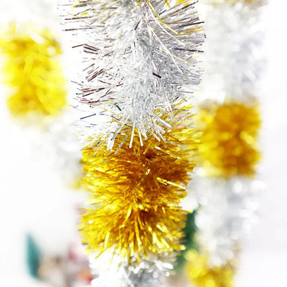 2.3m 5cm Gold Silver Tinsel Garland for Christmas Tree Decorations Wedding Birthday Party Supplies Holiday Party Home Decor Noel