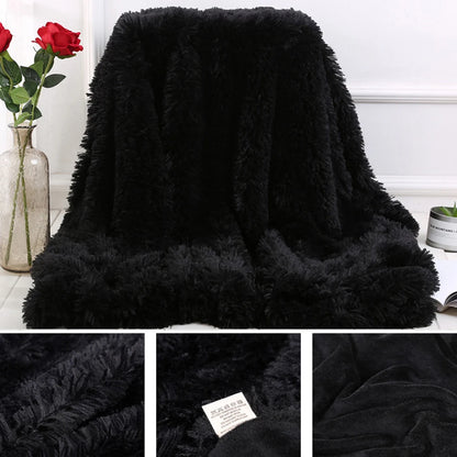 80x120cm Soft Fluffy Shaggy Warm Bed Sofa Bedspread Bedding Sheet Throw Blanket Blanket Christmas decorations for home Quilt