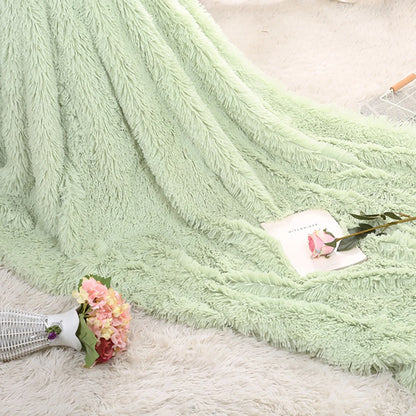 80x120cm Soft Fluffy Shaggy Warm Bed Sofa Bedspread Bedding Sheet Throw Blanket Blanket Christmas decorations for home Quilt