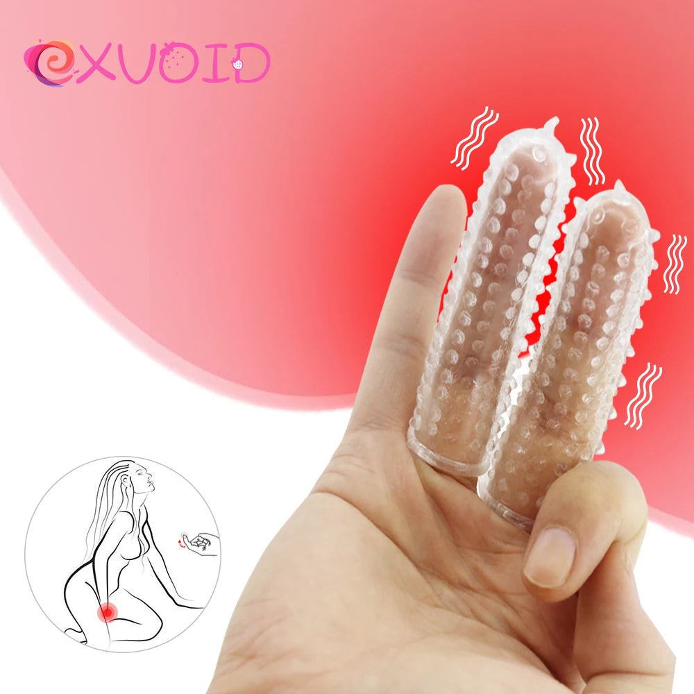 Female Masturbator Double Finger Sleeve Adult Sex Toys for Women G-spot Clitoris Stimulator Vaginal Massager