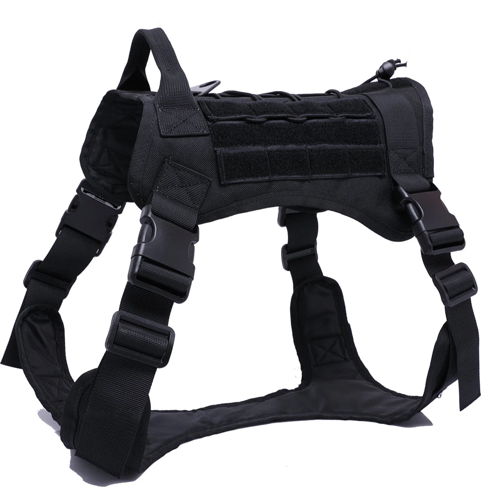 Tactical Dog Harnesses Pet Training Vest Military Dog Harness Leash Collar For Small Medium Large Dogs Walking Hunting