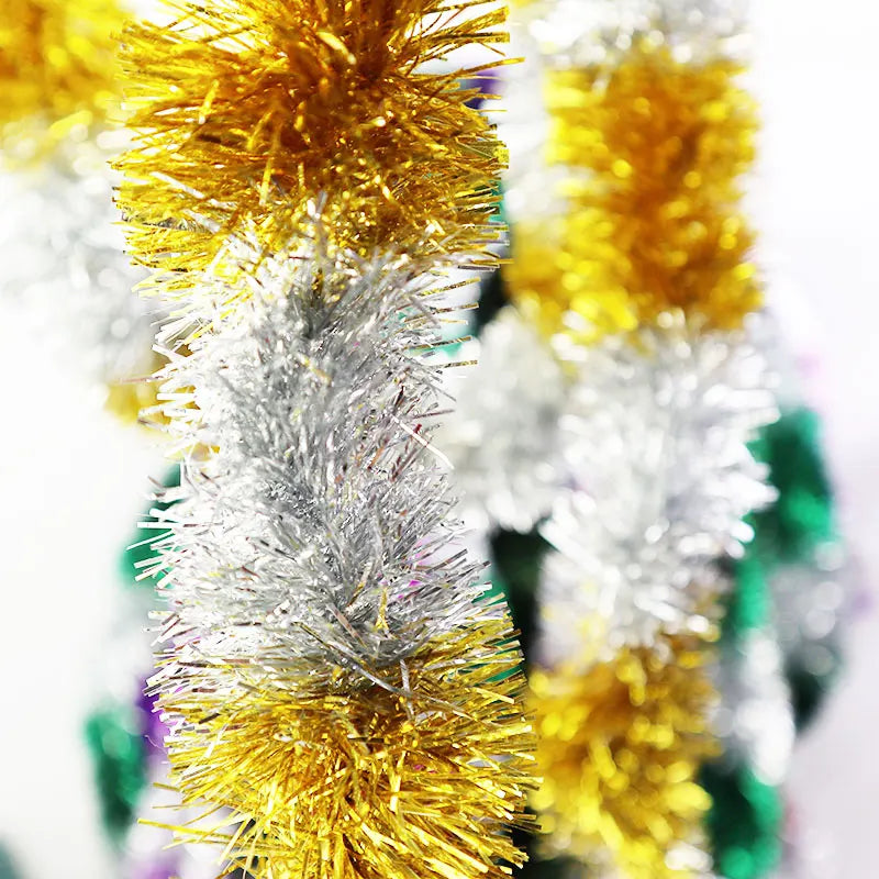 2.3m 5cm Gold Silver Tinsel Garland for Christmas Tree Decorations Wedding Birthday Party Supplies Holiday Party Home Decor Noel