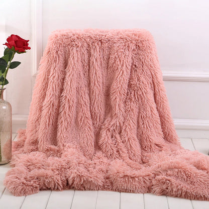 80x120cm Soft Fluffy Shaggy Warm Bed Sofa Bedspread Bedding Sheet Throw Blanket Blanket Christmas decorations for home Quilt