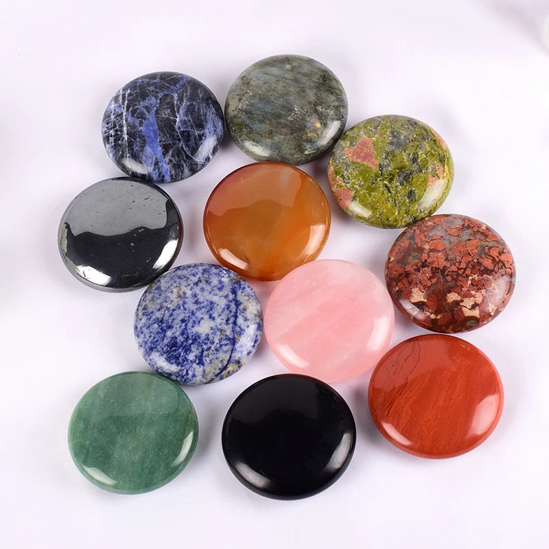 6.5*2  Big Hot Massage Stone Natural Stone And Quartz Healing Chakra SPA Reiki Crystal Body Back Hand Beauty Health Care Tool