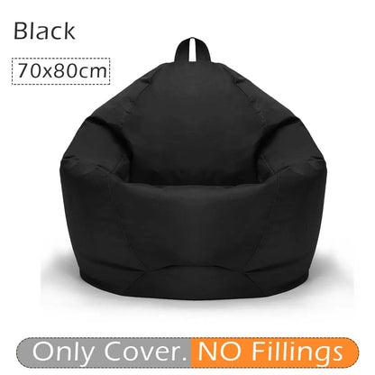 Big Beanbag Comfortable Lazy Sofa Cover Chairs Without Filler 420D Oxford Cloth Waterproof Lounger Seat Bean Bag Pouf Puff Couch