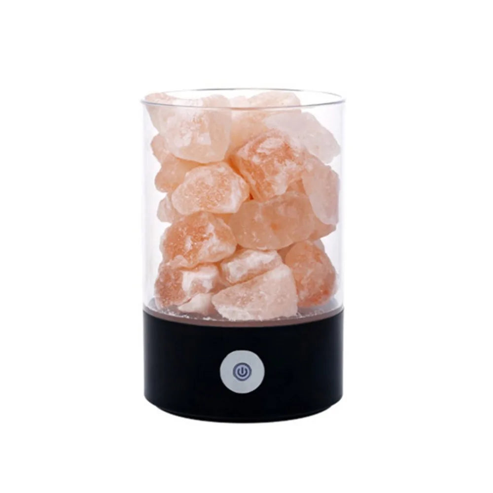 Salt Lamp Himalayan Crystal Salt Stone Night Light Lamp Negative Ion Air Purification Sleep Aid Square Round Lamp