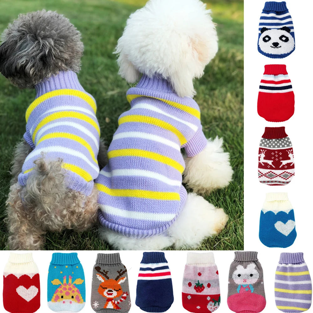 Pet Clothes Dog Sweater Cat Costume For Small Dogs Christmas Deer Clothing Cat Sweater Dogs Coat Halloween Warm Pet Knitte Coat