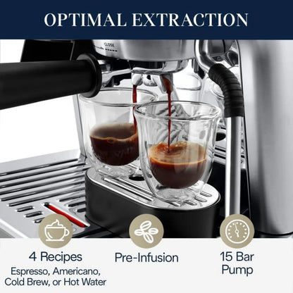 La Specialista Arte Evo Espresso Machine with Cold Brew, Manual Milk Frother, Barista Kit for Latte, Cappuccino,