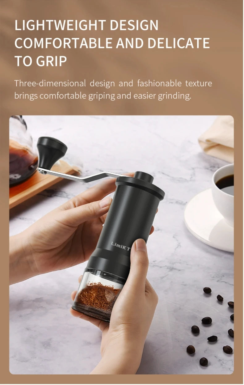 LimiKT Hand-Cranked Coffee Machine Home Small Manual Grinder Hand-Cranked Bean Grinder Coffee Bean Grinder