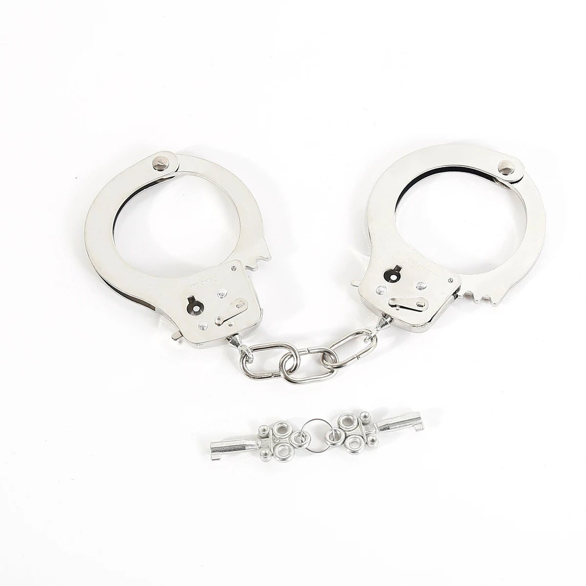 Stainless Steel Handcuffs BDSM Bondage Set Adjustable Metal Ankle Cuffs Chain Fetish Restraints Sex Toys For Couples