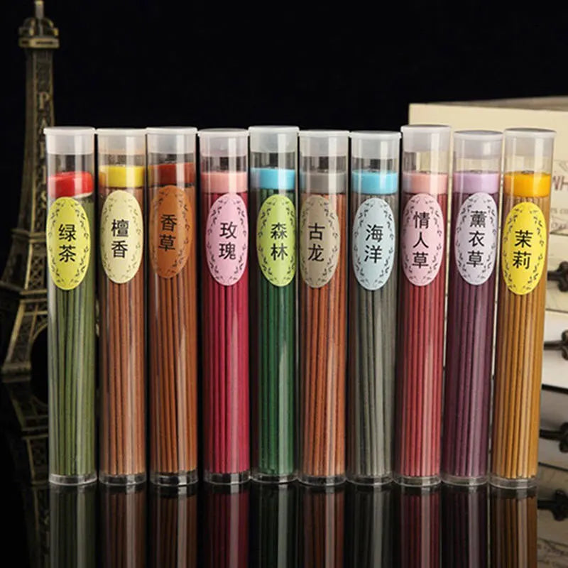 60sticks Thread Incense Lavender Sandalwood Aromatherapy Purifying Air Chinese Style Joss-stick Burning Incense Stick Meditation