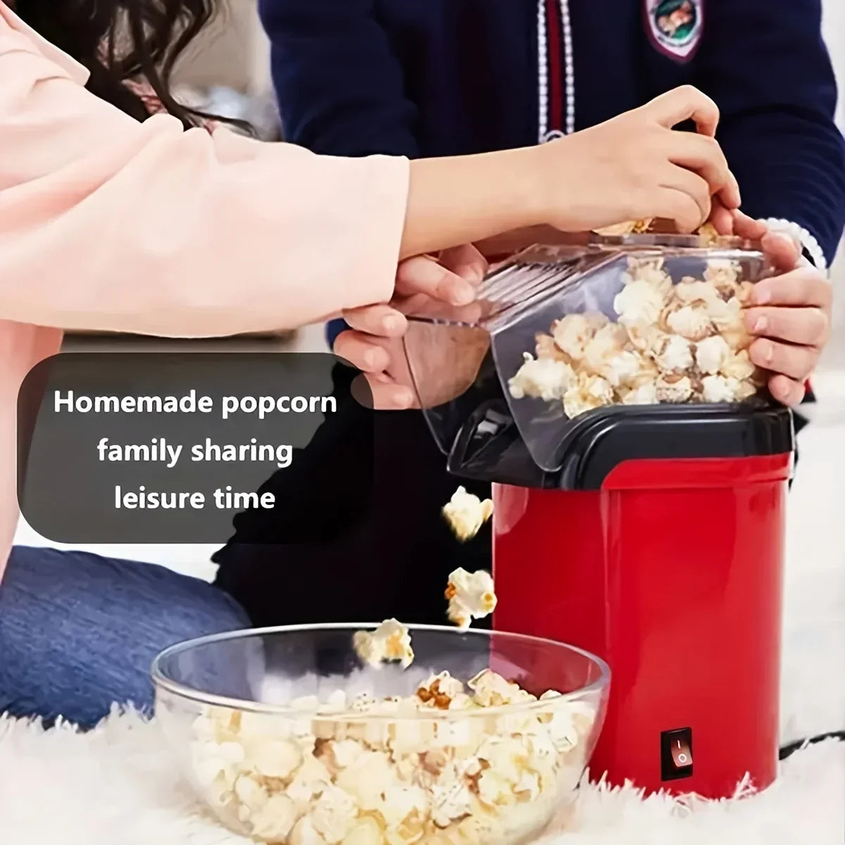 Home Popcorn Maker Mini Convenient 220V Fully Automatic Popcorn Maker 1200W Home Kitchen Appliance Popcorn Maker Corn Cooker