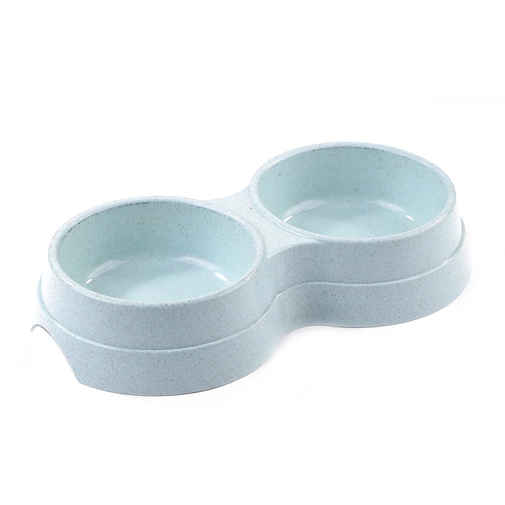 Double Pet Food Bowl Dogs Cats Feeding Drinkware Dish Feeder Cat Puppy Drinking Water Feeding Dog Accessories Feeding Supplies