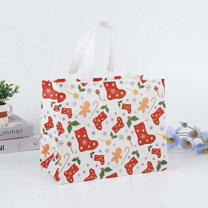 Christmas Gift Bag Santa Claus Snowman Candy Gift Packaging Bag, Merry Christmas Party Home Decor