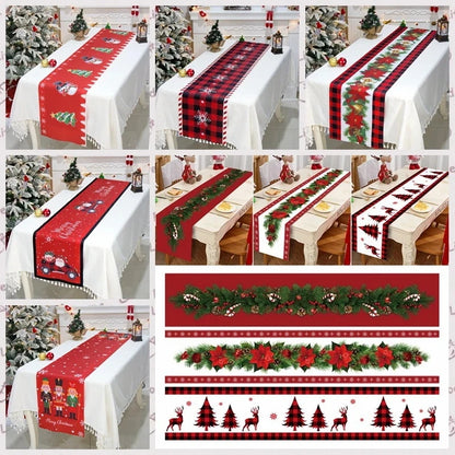 Christmas Table Runner Cloth Christmas Table Decor for Home, Tablecloth Xmas Ornament