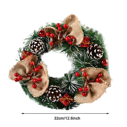 Christmas Holiday Art Wreath Decorative Simulation Door Wreath Christmas Decorations for Window Christmas Pendant