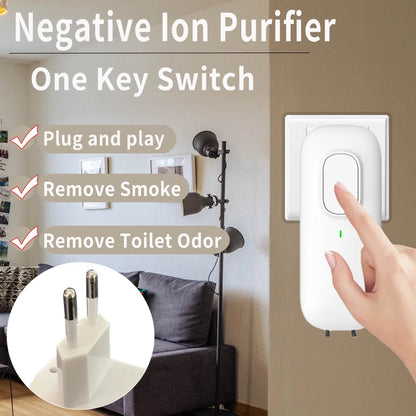 Plug-in Mini Anion Air Purifier Purification Air Freshener Ionizer Cleaner Dust Remover Toilet Deodorant